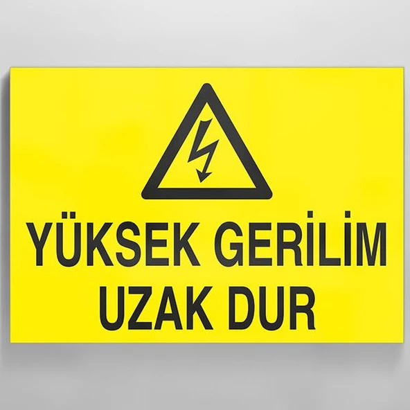 Yüksek Gerilim Uzak Dur Uyarı Levhası ürün görseli 1