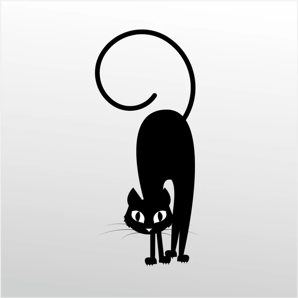 Folyo Sticker Korkmuş Kedi ürün görseli 1