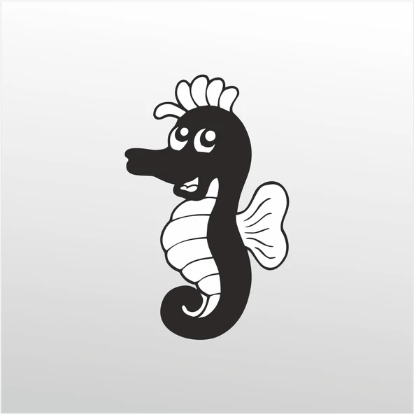 Folyo Sticker  Deniz Atı ürün görseli 1