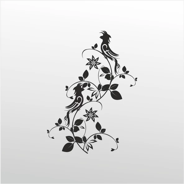 Folyo Sticker Kuş Deseni ADKPQUY751 ürün görseli 1