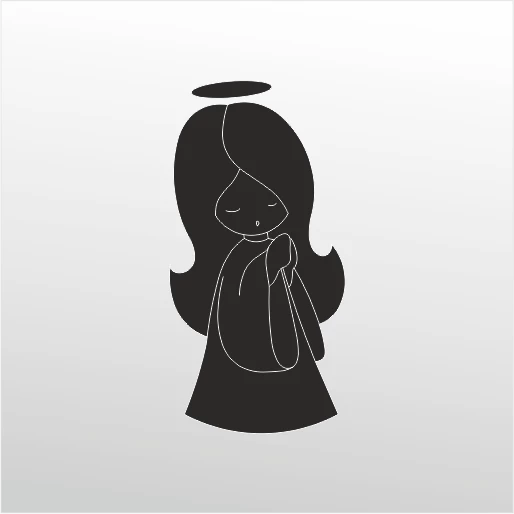 Folyo Sticker Melek Kız ürün görseli 1
