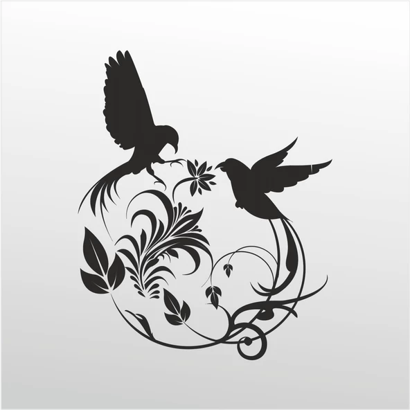 Folyo Sticker Kuş Deseni ADKPQUY749 ürün görseli 1