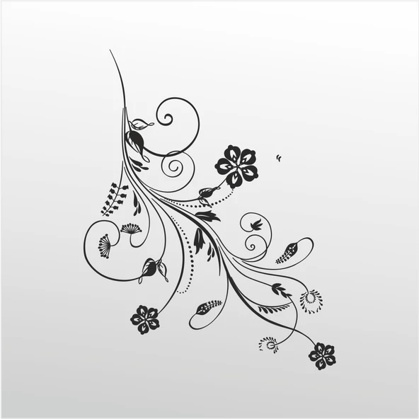 Folyo Sticker Çiçek Deseni ürün görseli 1