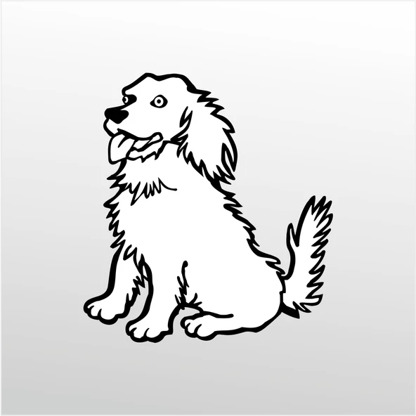 Folyo Sticker Sevimli Köpek ürün görseli 1