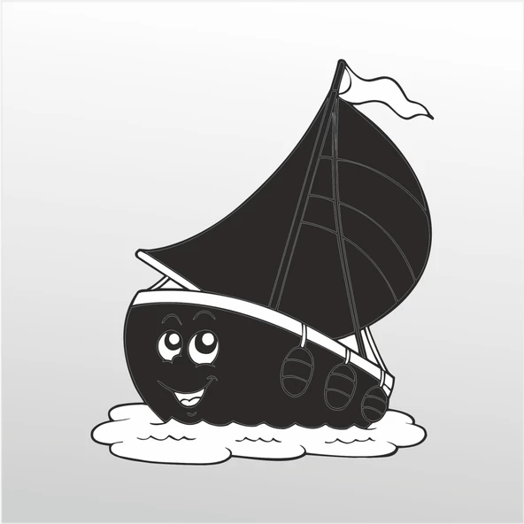 Folyo Sticker Gülen Tekne ürün görseli 1