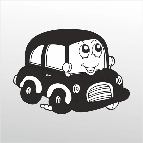 Folyo Sticker Tatlı Araba ürün görseli 1