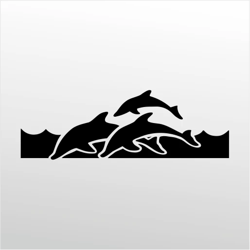 Folyo Sticker Yunus Balıkları ürün görseli 1