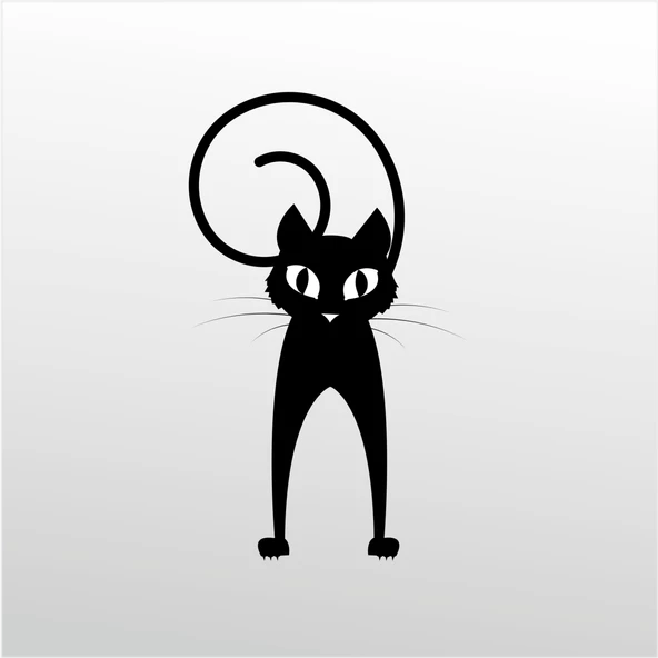 Folyo Sticker Şaşkın Kedi ürün görseli 1