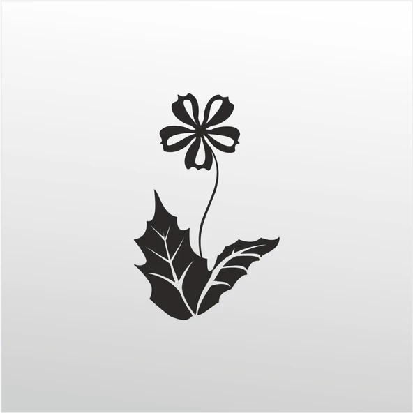 Folyo Sticker Yapraklı Çiçek ürün görseli 1