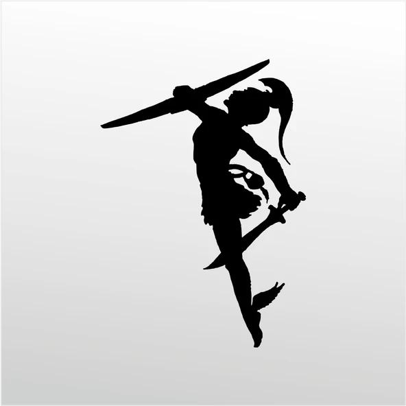 Folyo Sticker Savaşçı Kadın ürün görseli 1