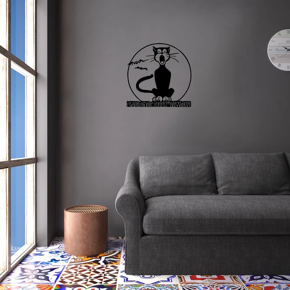 SİYAH KEDİ FOLYO STİCKER - Resim 2