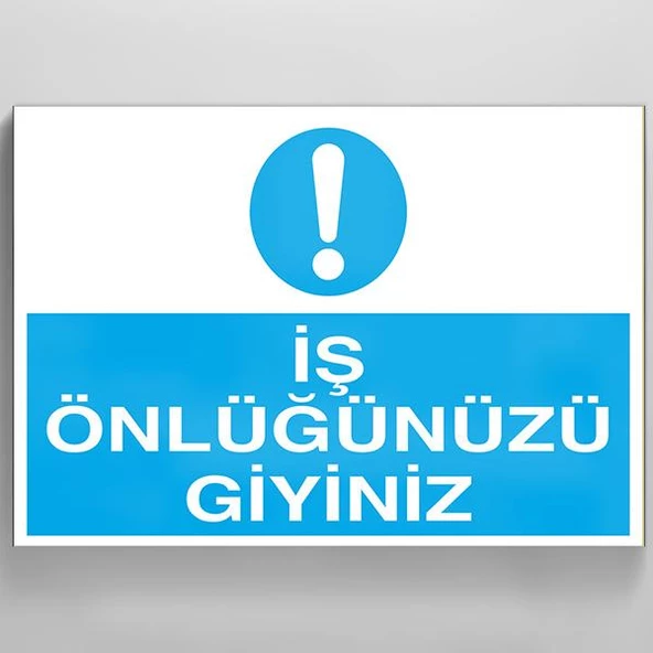 İş Önlüğü Giyiniz Uyarı Levhası ürün görseli 1