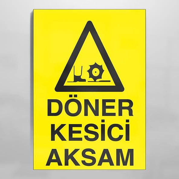 Döner Kesici Aksam Uyarı Levhası ürün görseli 1