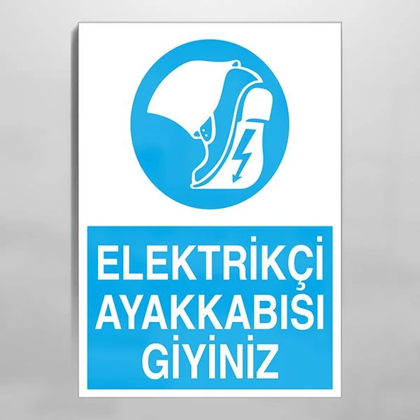 Elektrikçi Eldiveni Giy Uyarı Levhası ürün görseli 1