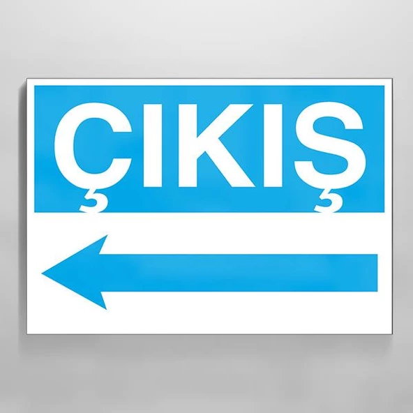 Çıkış Sol Uyarı Levhası ürün görseli 1