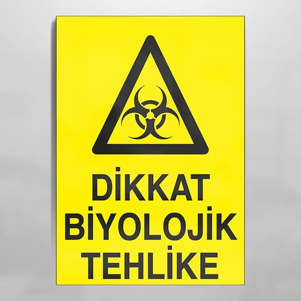 Dikkat Biyolojik Tehlike Uyarı Levhası ürün görseli 1