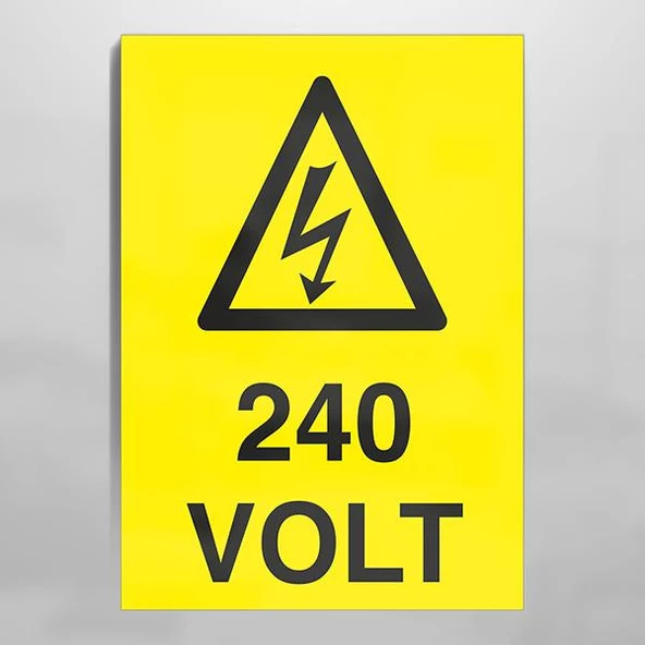 240 Volt Uyarı Levhası ürün görseli 1