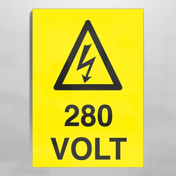 280 Volt Uyarı Levhası ürün görseli 1