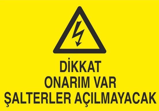 Dikkat Onarım Var Uyarı Levhası ürün görseli 1