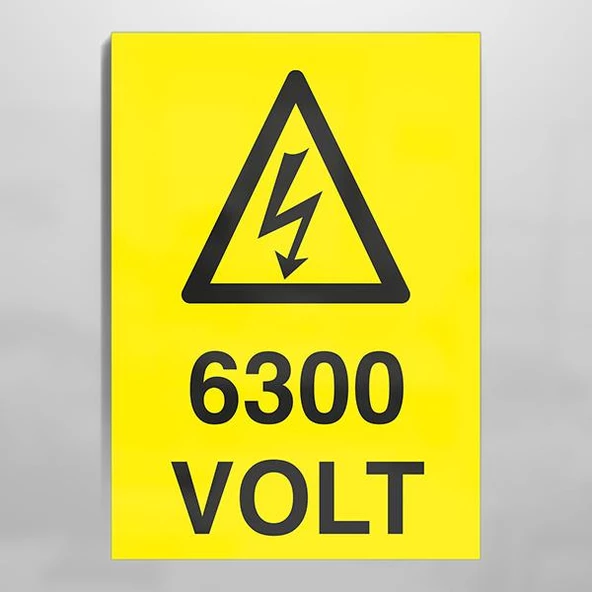 6300 Volt Uyarı Levhası ürün görseli 1