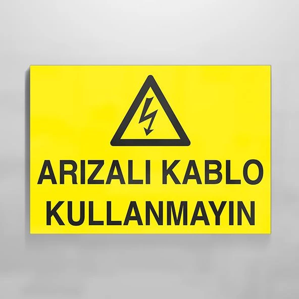 Arızalı Kablo Kullanmayın Uyarı Levhası ürün görseli 1