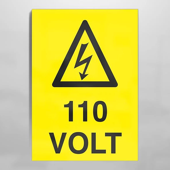 110 Volt Uyarı Levhası ürün görseli 1