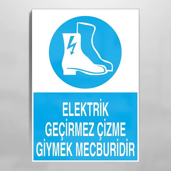 Elektrik Geçirmez Çizme Uyarı Levhası ürün görseli 1