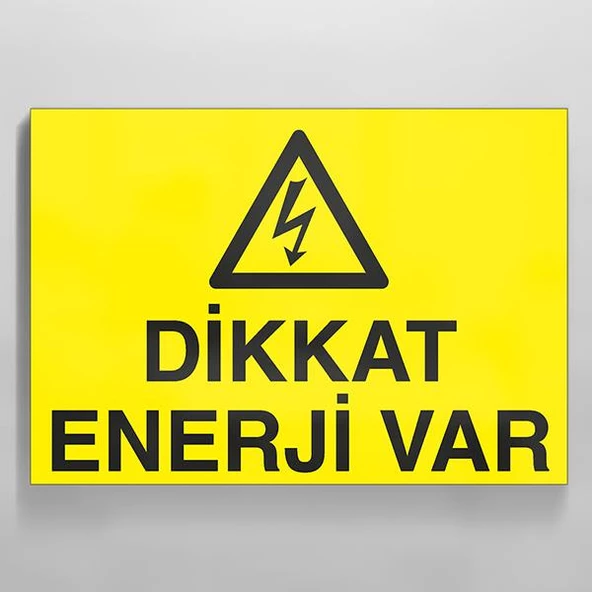 Dikkat Enerji Var Uyarı Levhası ürün görseli 1