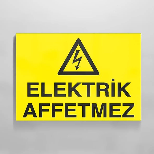 Elektrik Affetmez Uyarı Levhası ürün görseli 1