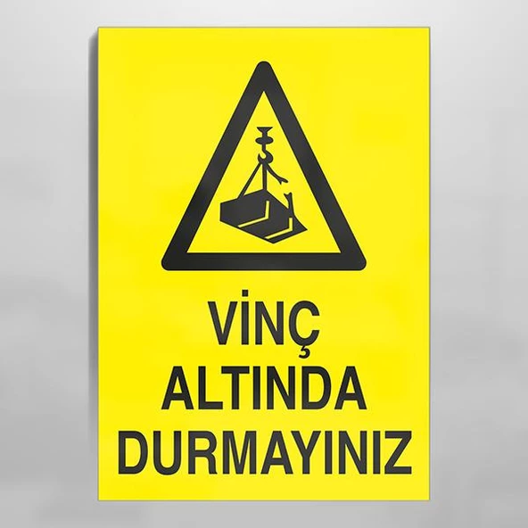 Vinç Altında Durmayınız Uyarı Levhası ürün görseli 1