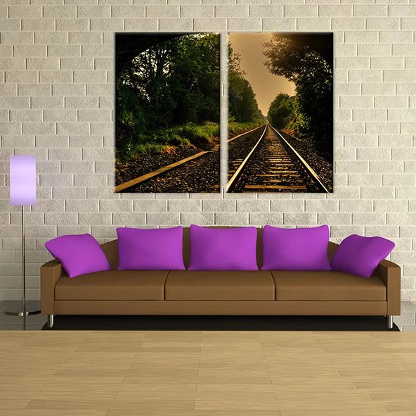 Tren Rayları Kanvas Tablo - Resim 2