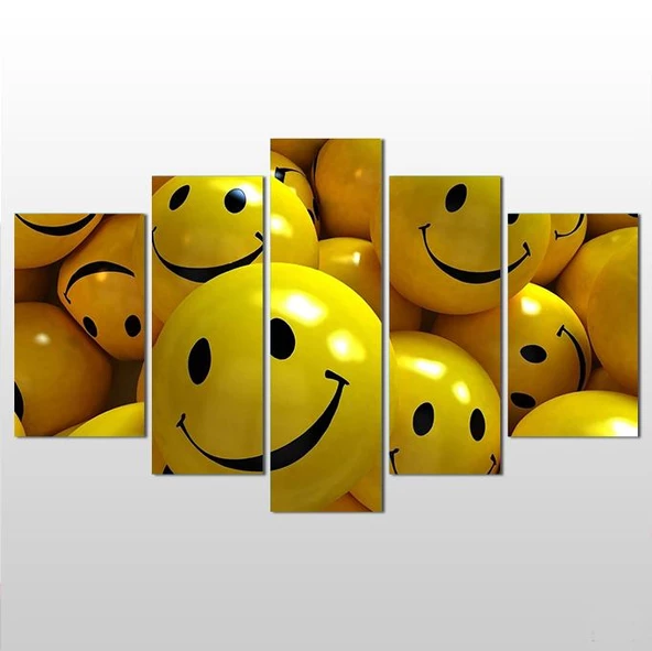Gülen Emojiler Kanvas Tablo ürün görseli 1