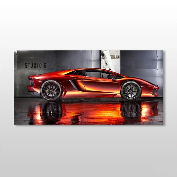 Kırmızı Lamborghini Kanvas Tablo ürün görseli 1