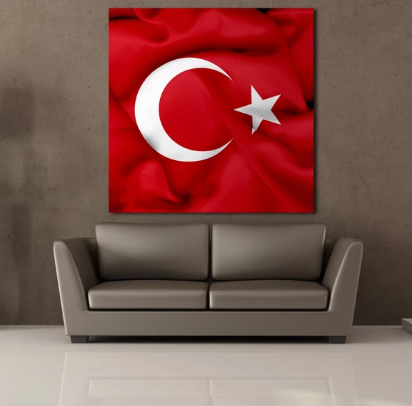 TÜRKİYE BAYRAĞI KANVAS TABLO - Resim 2