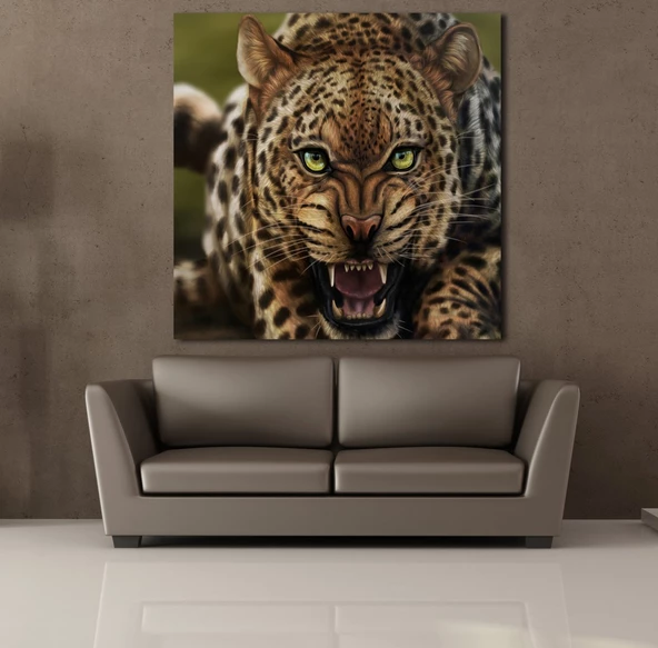 LEOPAR KANVAS TABLO - Resim 2