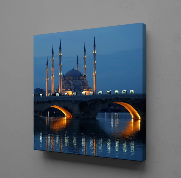 GECE CAMİ KÖPRÜ KANVAS TABLO ürün görseli 1