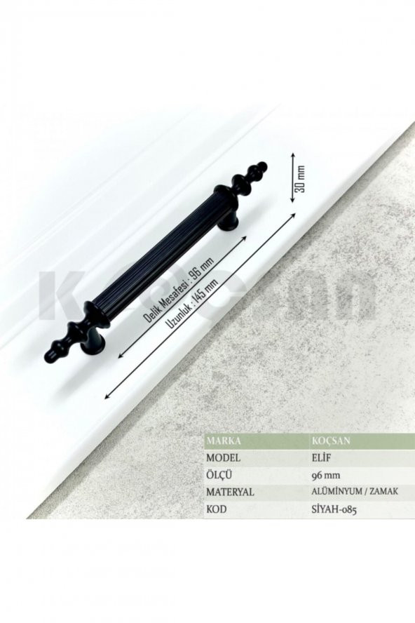 Kulp Country Mutfak Dolap Çekmece Mobilya Kulbu - 96 Mm ürün görseli 1