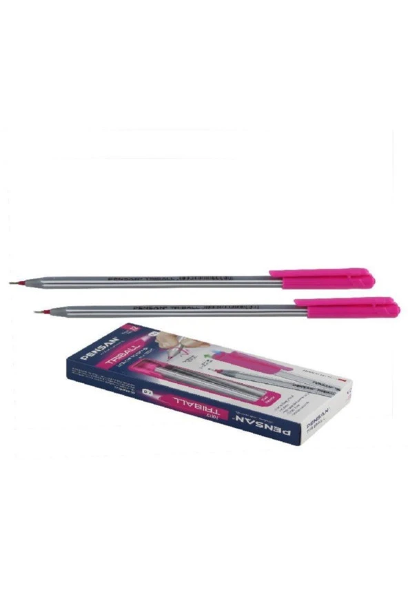 Pensan Tükenmez Kalem Triball 1.0 MM Bilye Uç Pembe 12 Lİ (1 Paket 12 Adet) ürün görseli 1