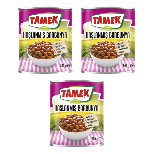 Tamek Haşlanmış Barbunya 800 Gr x 3'Lü Paket ürün görseli 1