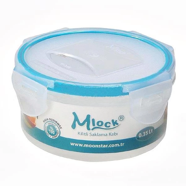 Moon Star Mlook Round 350ML Kilitli  Silindir Saklama Kabı ML-174 ürün görseli 1