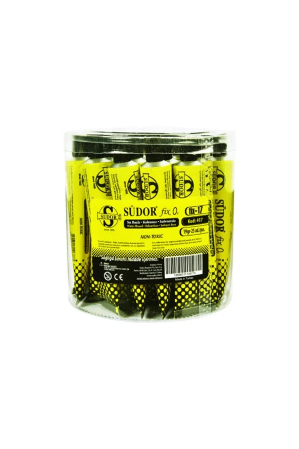 Südor Sıvı Yapıştırıcı Su Bazlı Solventsiz Fix O2 19 Gram 25'Li (25 Li Paket) ürün görseli 1
