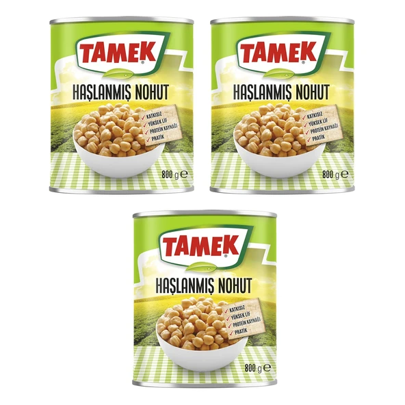 Tamek Haşlanmış Nohut 800 Gr x 3'Lü Paket ürün görseli 1
