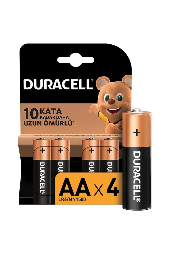 Duracell Alkalin Kalem Pil (AA) 4 LÜ 2A4 ürün görseli 1