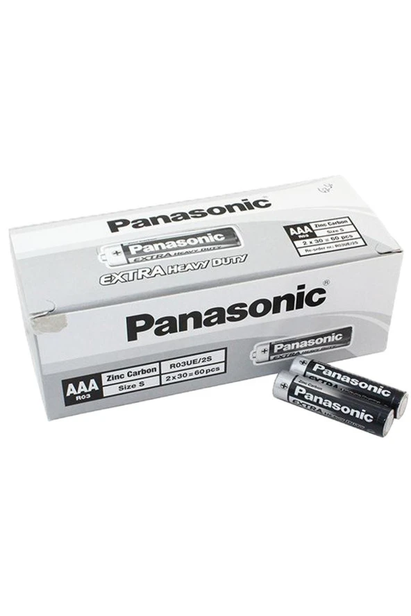 Panasonic Çinko Karbon İnce Kalem Pil (AAA) (60 Lı Paket) ürün görseli 1