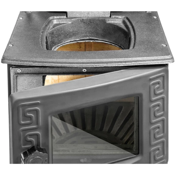 Mini Turbo Şömine Döküm Soba | Siyah | Erendemir - Resim 8