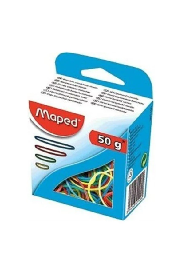 Maped Renkli Ambalaj Lastiği Renkli 50 Gram (12 Paket) ürün görseli 1