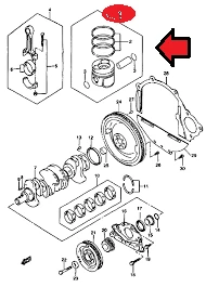 Suzuki Vitara 2.0 95-00 HDI PİSTON-SEKMAN SET STD. ürün görseli 1