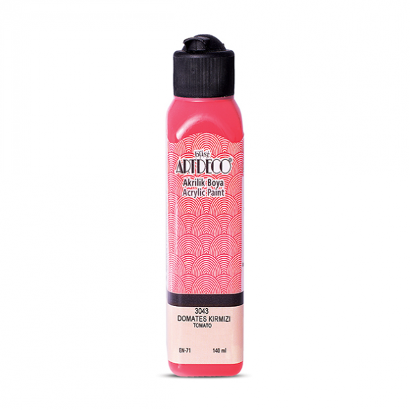 Artdeco Akrilik Boya 140 ML Domates Kırmızı 070R-3043 ürün görseli 1