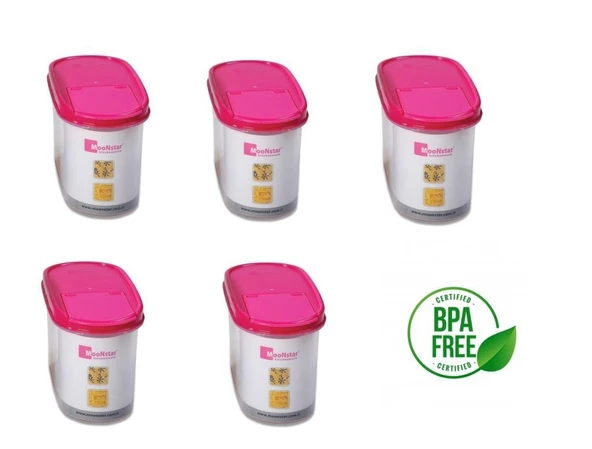Moon Star Modüler Kapaklı Kuru Gida Saklama Kabı 1,2 LT X 5ADET MB-11 ürün görseli 1