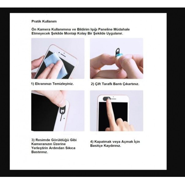 Webcam Cover Notebook ve Telefon Kamera Kapatıcı - Resim 4